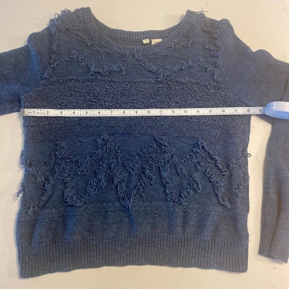 Anthropologie, Moth  Pullover Shaggy‎ Sweater in Teal, Size Medium - Picture 5 of 6